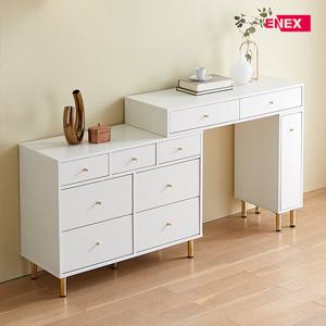 골드라벨 3단7칸서랍 확장형 화장대 (넓이110~170cm)