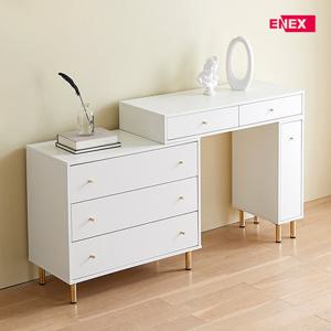 골드라벨 3단서랍 확장형 화장대 (넓이100~160cm)