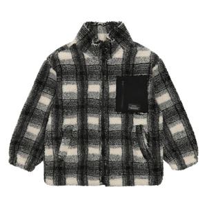 소이 남아 체크 양털 플리스 점퍼 21W0107_BK