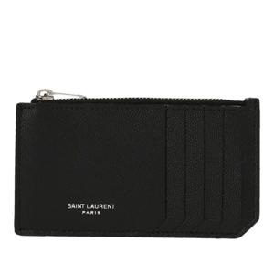 생로랑 프래그먼츠 지퍼 가죽 카드지갑 609362BTY0N 1000