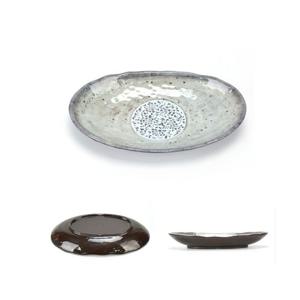 업소용 플라워 멜라민 타원 스끼다시 접시 3호