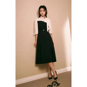 [린(의류)]LGOPOJ9900 베리떼 배색 원피스