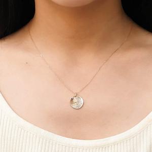 오팔하우스 14k 얼굴없는 코인 목걸이 OPDJN4383