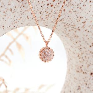 오팔하우스 14k 국화꽃 큐빅 목걸이 OPDLN5967