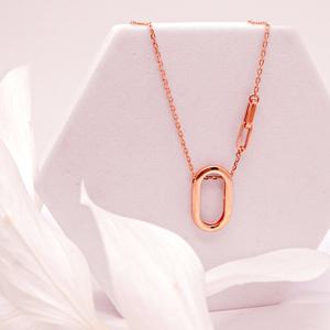 오팔하우스 14k 타원형 민자 목걸이 OPDLN6362