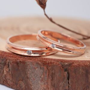 오팔하우스 14k 아르망 로제 커플링 OPDJR5345