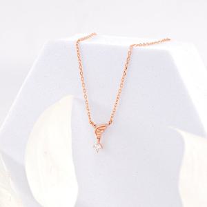 오팔하우스 14k 큐피트 날개 큐빅 목걸이 OPJJN11233