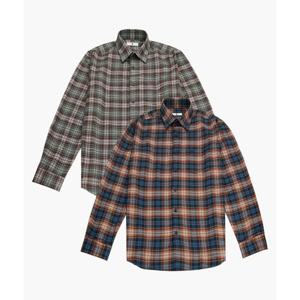 [피에르가르뎅]배색 중체크 노멀핏 셔츠 PPWS3607