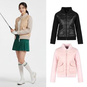 럭스골프 여성 하이브리드 패딩 매치 방풍 니트 자켓 LB25W808W