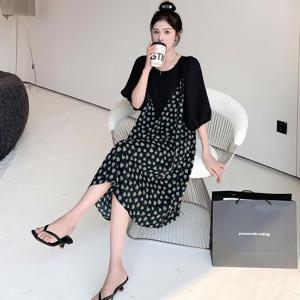 루즈핏 그린 하트 미디원피스 LLD148 맥