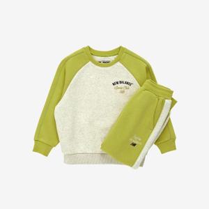 뉴발란스키즈트레이닝세트 HQK NK9YE4406U-41 Cozy Winter 슬리브 배색 기모 스웨트 셋업