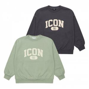 [에꼴리에]여아용 빈티지 무드 아이콘 맨투맨티 24D0491 CH/GN_J