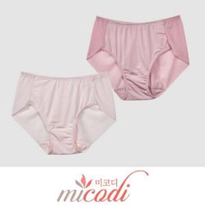 (미코디) 심플 베이직 여성 햄라인 미디 삼각 팬티