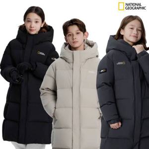 내셔널지오그래픽키즈 카이만 롱 구스 다운 점퍼 K254UDW340