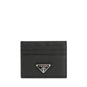 프라다 카드지갑 삼각로고 블랙 공용 2MC025