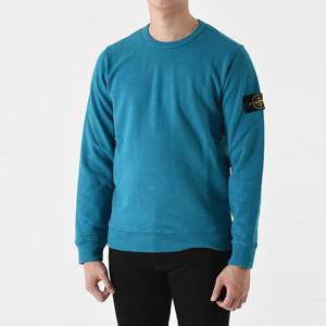 스톤아일랜드 가먼트다이드 기모 맨투맨 아쿠아블루 791562420 V0042