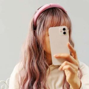 새틴 진주 볼륨 헤어밴드 핑크 머리띠