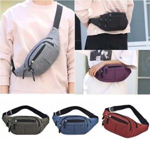 빽 백 웨이스트 방수 캔버스 힙색 주머니지퍼많은 슬 소지품 스포츠 등산 휴대폰 빽