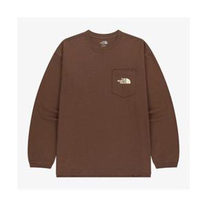 노스페이스 NT7TR50L 화이트라벨 포켓 긴팔 라운드티 LEATHER BROWN 255350
