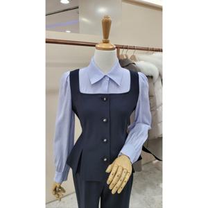 [케네스레이디]클로이 레이어드 블라우스 EVWBLQB890