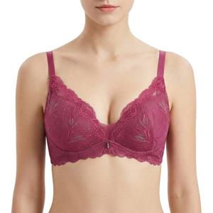 [비비안(언더웨어)]꾸띄루 컬러체인지 패치자수 노와이어 브라 BR979APK