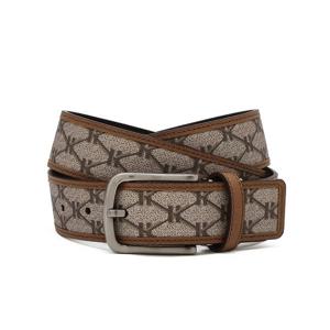 [헤지스]헤지스 헤리아토 카키 이니셜로고 가죽배색 벨트 WUBE5E