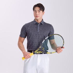 다운블로우 남자 골프웨어 레터링 카라티 반팔 티셔츠 DM2512628