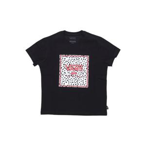 반스 키즈 블랙 DALMATION BORDER 로고 반팔 티셔츠 VN0A7RUOK_BLK1