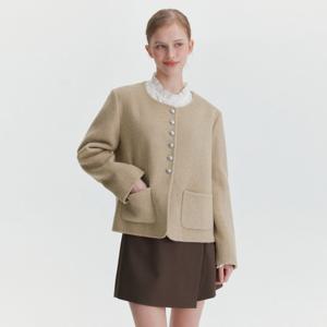 [마리끌레르] 울 버튼 핸드메이드 자켓(MAGAJK01MBE)