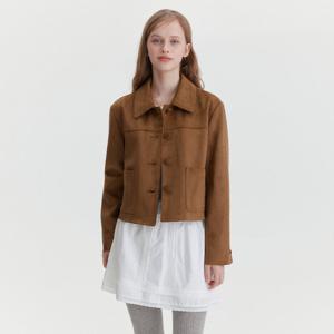 [마리끌레르] 크롭 스웨이드 자켓(MAGAJK02MBR)