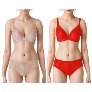 [비비안(언더웨어)]BR970A BP970AP 꾸띄르 소프트한 쿠셔닝 몰드브라 햄팬티세트