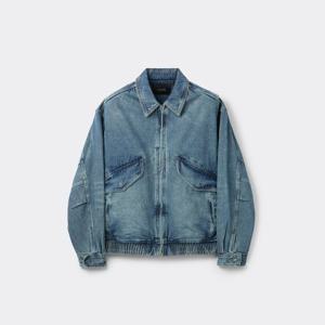 [커스텀멜로우]블루 데님 디트로이트 자켓 CWUAA25512BUX