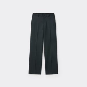 [커스텀멜로우]블랙 릴랙스드 핏 울 블렌디드 셋업 팬츠 CWPAW25621BKX