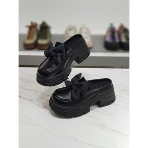 한슈 세이브존03 체크 리본 블로퍼 로퍼힐 7cm AQHS876811spA