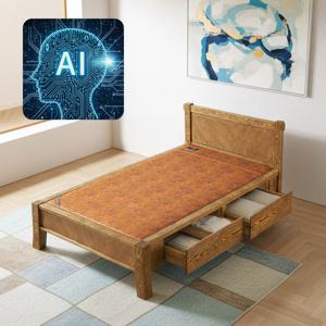 AI가 알아서 꺼주는 인체감지 3중(황토 옥 숯) SS 온돌침대 GC553