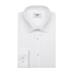 (RQSSG001324WH) (레노마일반핏)노포켓 폴리스판  흰색무지 긴팔와이셔츠