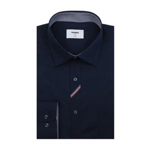 (RQSSG001124NY) (레노마일반핏)삼색 뱀브스트레치 네이비 긴팔와이셔츠