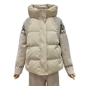 [에이지도르]니트 배색 패딩 조끼(ALFIWIE216)