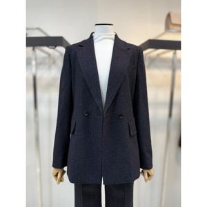 [더아이잗컬렉션]울 체크 더블 테일러드 셋업 재킷 CRBA0JK721 -