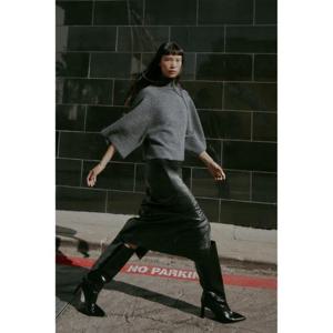 자라 ZARA 와이드 슬리브 니트 스웨터 - 그레이 5536213812 324106