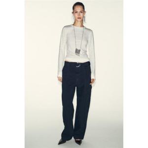 자라 ZARA 더블 콘트라스트 티셔츠 - 그레이 3641628803 325734