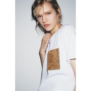 자라 ZARA 콘트라스트 포켓 티셔츠 - 화이트 5644208250 325938