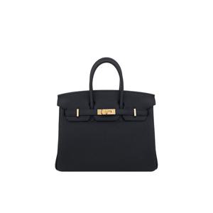 [엘러브] 새상품 에르메스 벌킨25 블랙/블루사파이어 금장 W각인 6HH0046