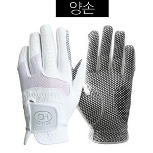 제이빅-GH클럽 남성 실리콘골프장갑 양손 화이트
