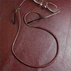 에치펠레 버건디 가죽으로 감싼 안경줄 안경스트랩