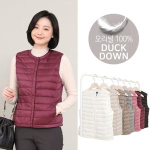 애비뉴투지 엄마옷 포근포근 경량 오리털 여성 패딩 조끼 V09044