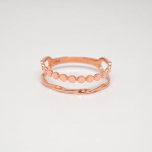 오팔하우스 14k 두 줄 서클 웨이브 반지 OPDJR4642