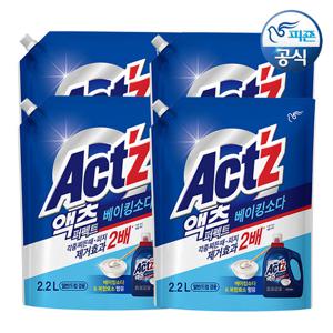 액츠 세탁세제 퍼펙트 베이킹소다 2.2L 리필 x 4개