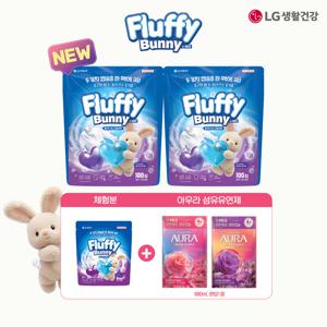 플러피버니 초고농축 캡슐세제 코튼향& 화이트머스크향 100입x2개+6입x1개+아우라680