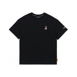내셔널지오그래픽 K222UTS950 키즈 동물 와펜 반팔 티셔츠 BLACK